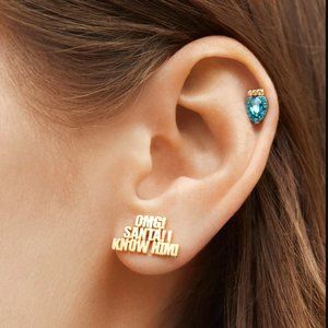 OMG Santa Elf x BaubleBar Limited Edition Collection Earrings Christmas NEW RARE